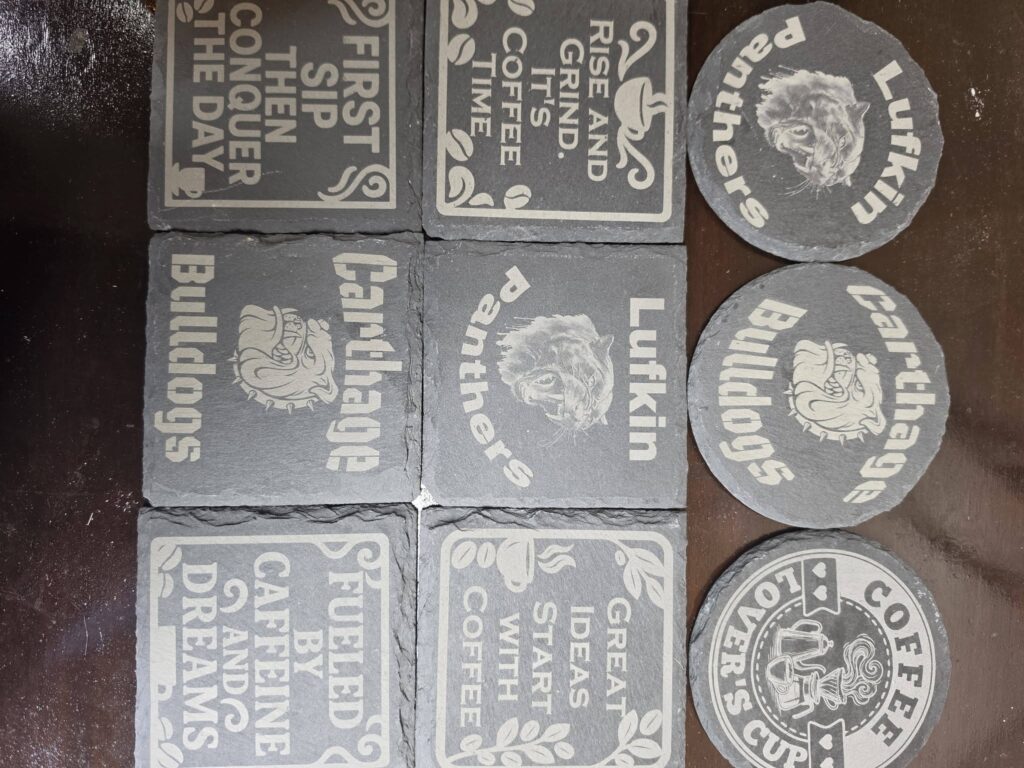 Sample slate Coasters